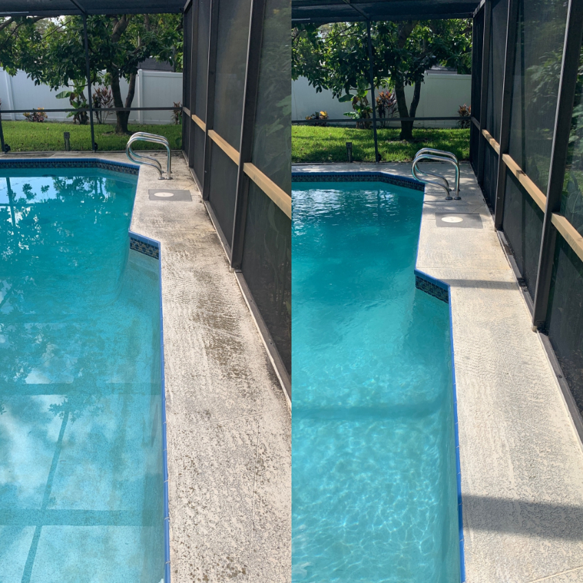 Pool deck cleaning